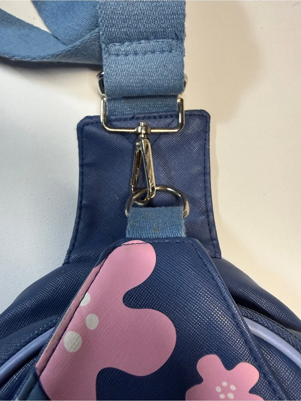Disney Kids Blue and Pink Stitch Crossbody Bag